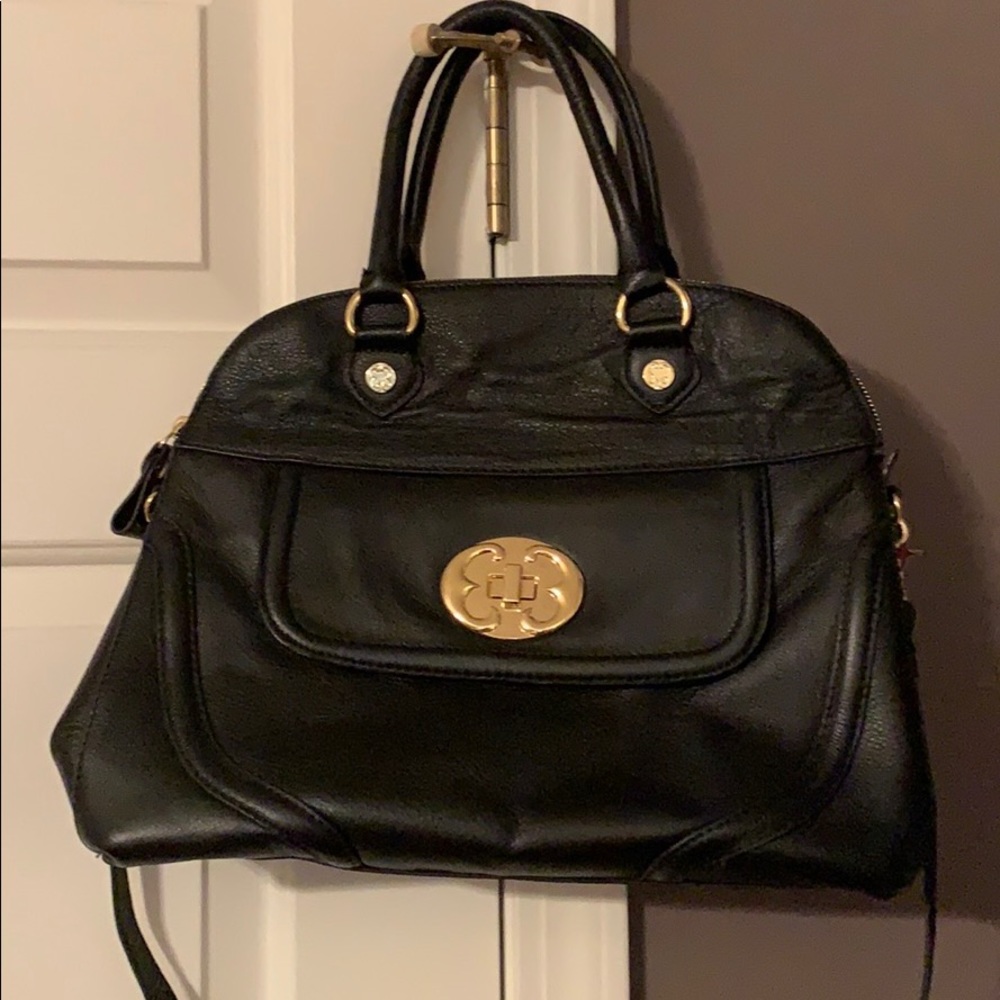 Emma Fox black leather handbag